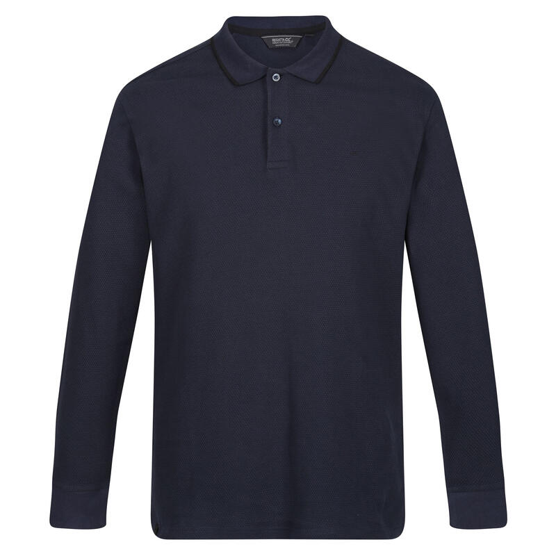 "Leaonzo" Poloshirt für Langärmlig Herren Marineblau/Schwarz