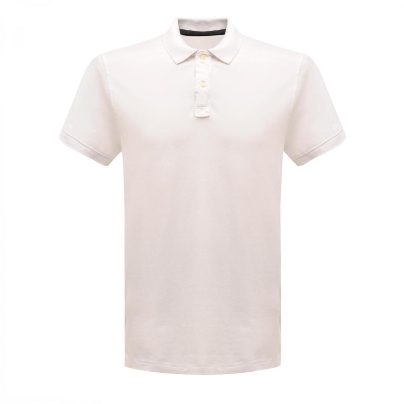 Homem Profissional Clássico 65/35 Camisa Polo de manga curta Branco