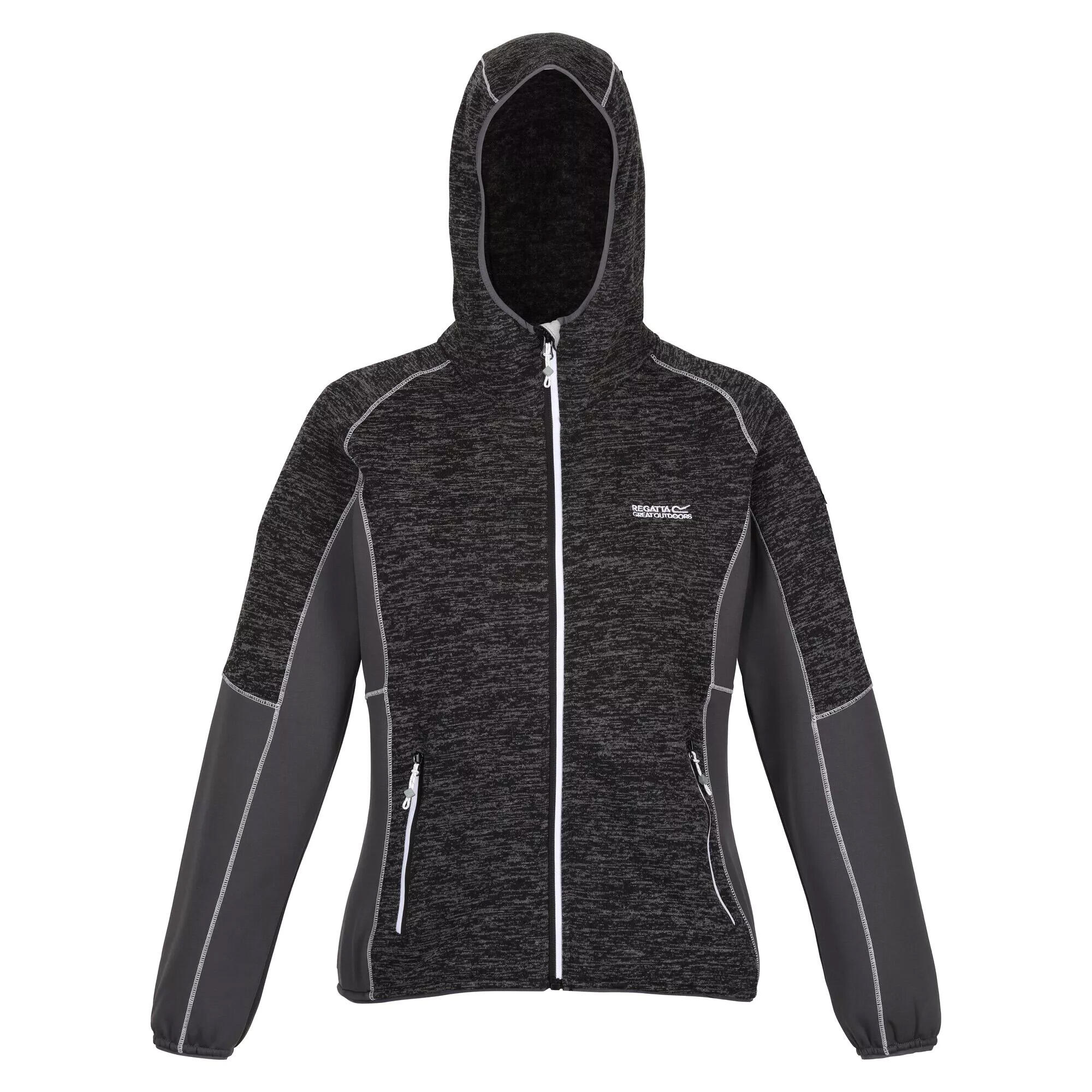 REGATTA Womens/Ladies Walbury IV Lightweight Fleece Jacket (Black/Seal Grey)