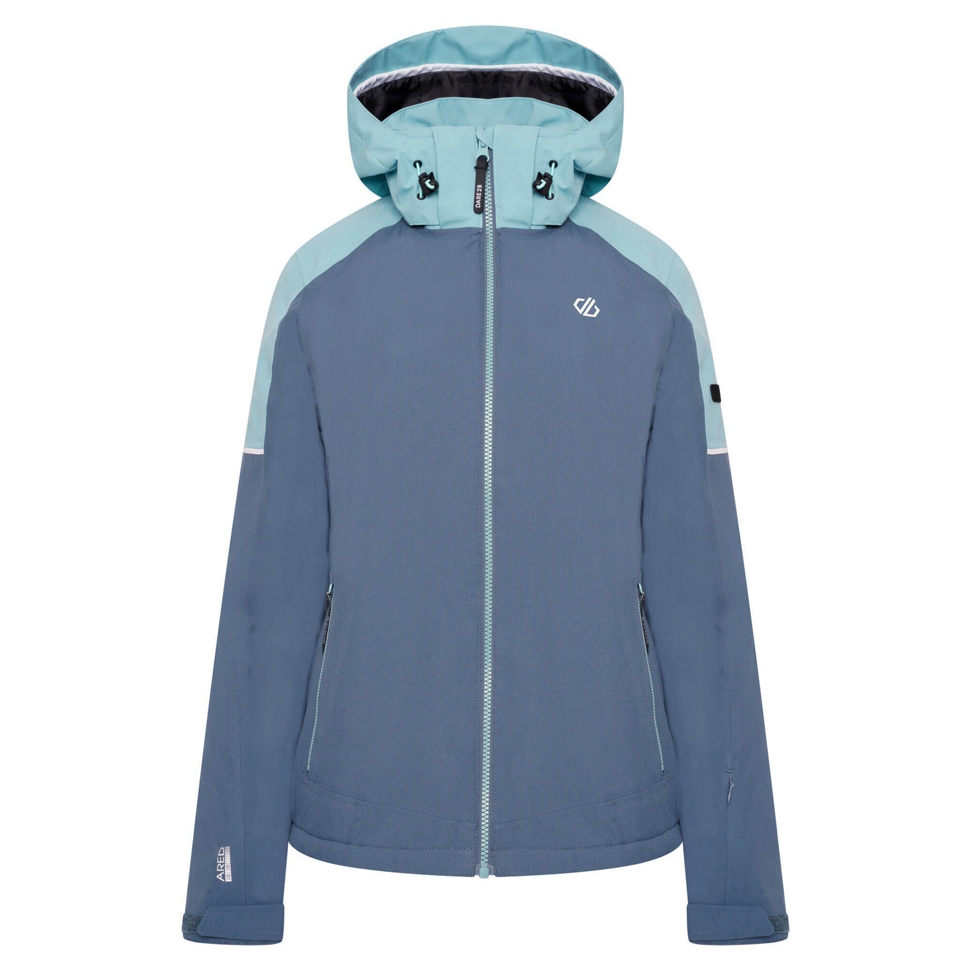 Women's ENLIVEN ski jacket (Blue grey / Teal green)