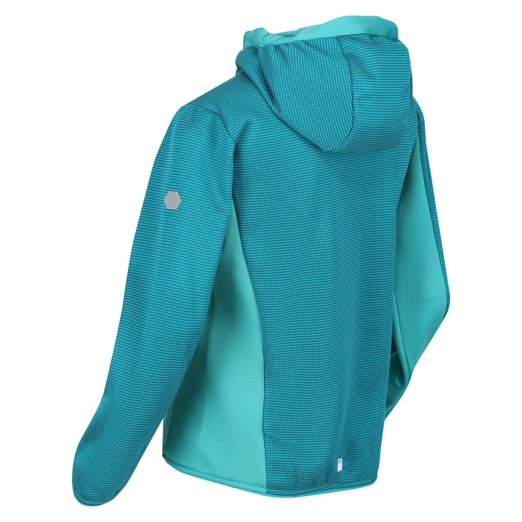 Childrens/Kids Highton Full Zip Fleece Jacket (Enamel/Turquoise) 3/5