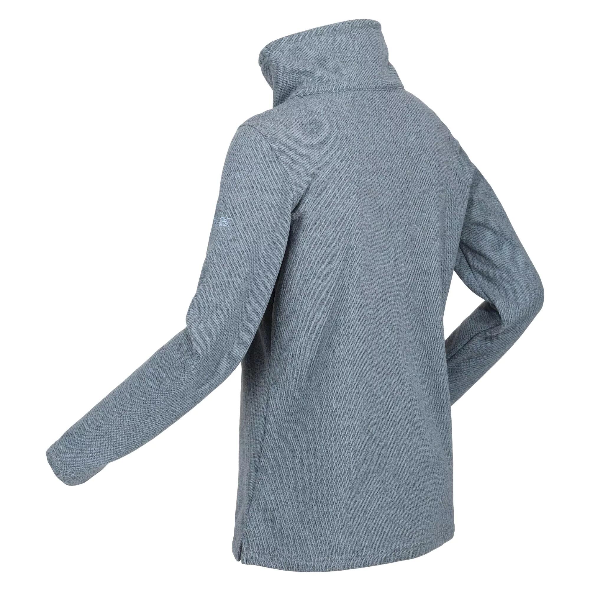 Womens/Ladies Kizmit Two Tone Half Zip Fleece Top (Ice Grey) 4/5