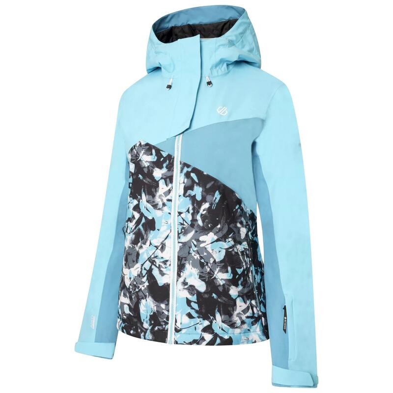 "Determined" Skijacke Wasserfest für Damen Blauer Fluss/Capri-Länge