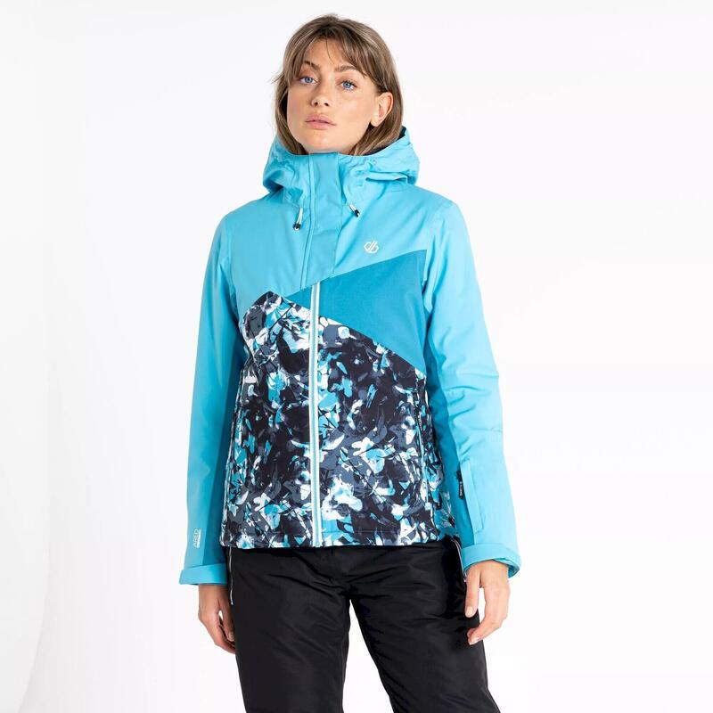 "Determined" Skijacke Wasserfest für Damen Blauer Fluss/Capri-Länge