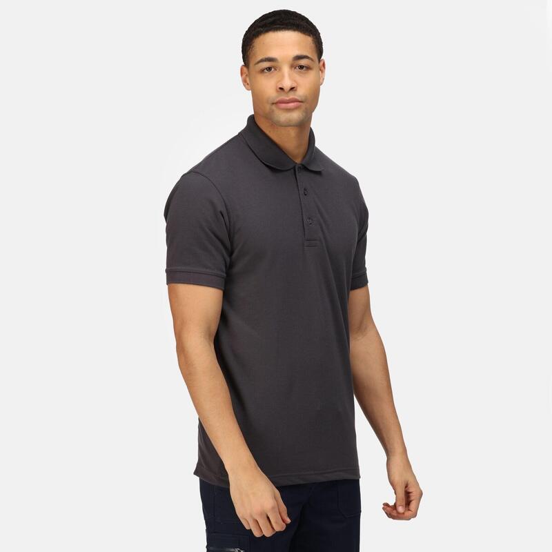 Polo À Manches Courtes Hommes (Gris)
