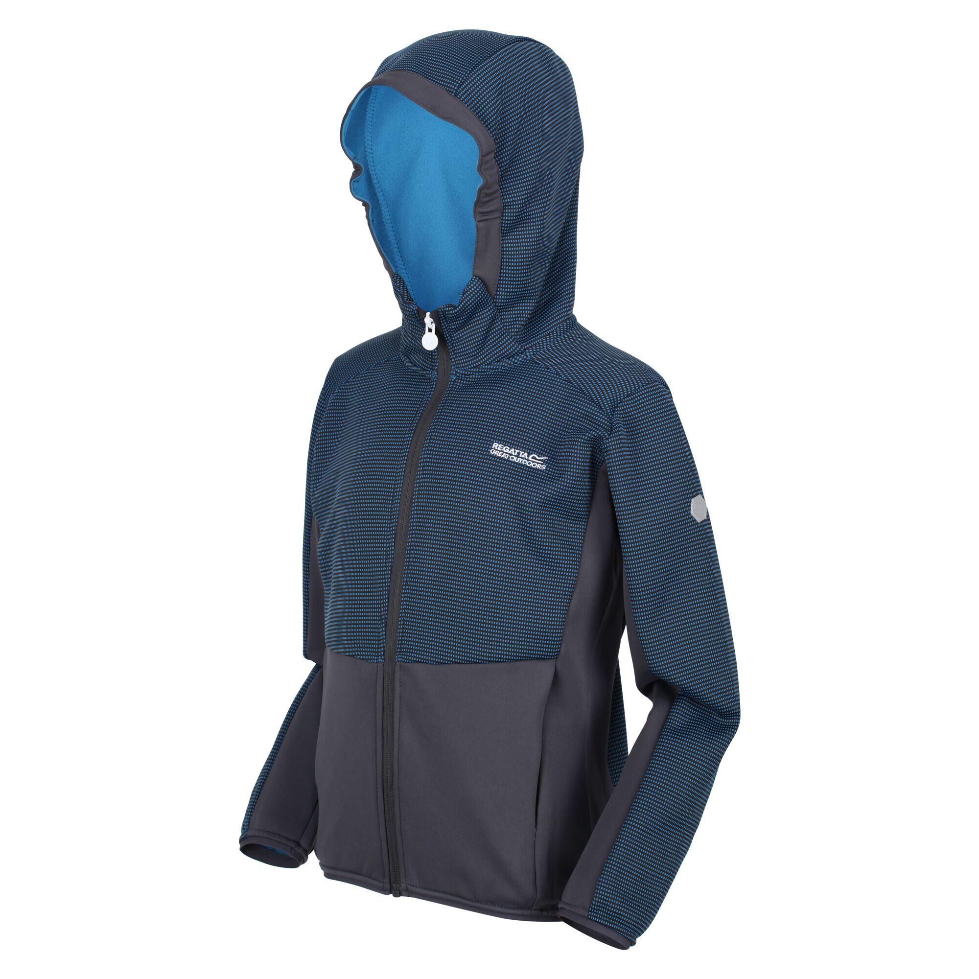 Childrens/Kids Highton Full Zip Fleece Jacket (Imperial Blue/India Grey) 4/5