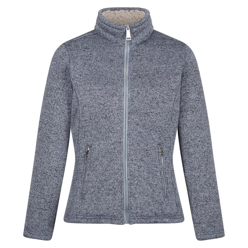 Womens/Ladies Razia II Full Zip Fleece Jacket (Ice Grey/Light Vanilla) 1/5