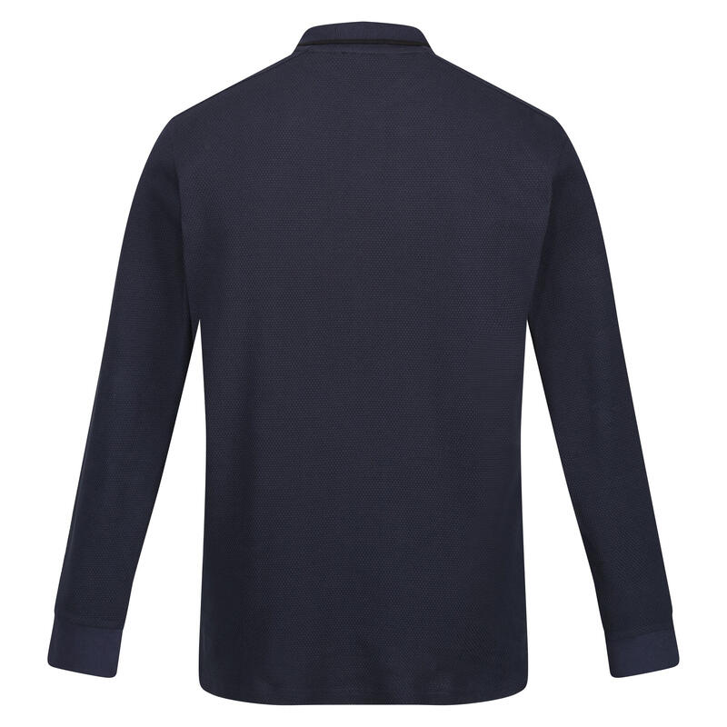 "Leaonzo" Poloshirt für Langärmlig Herren Marineblau/Schwarz