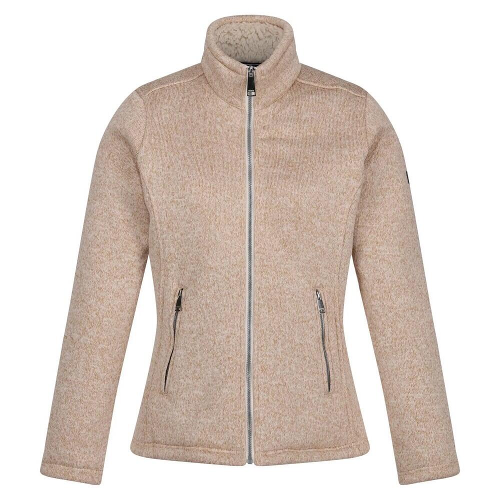Womens/Ladies Razia II Full Zip Fleece Jacket (Light Vanilla/Moccasin) 1/4