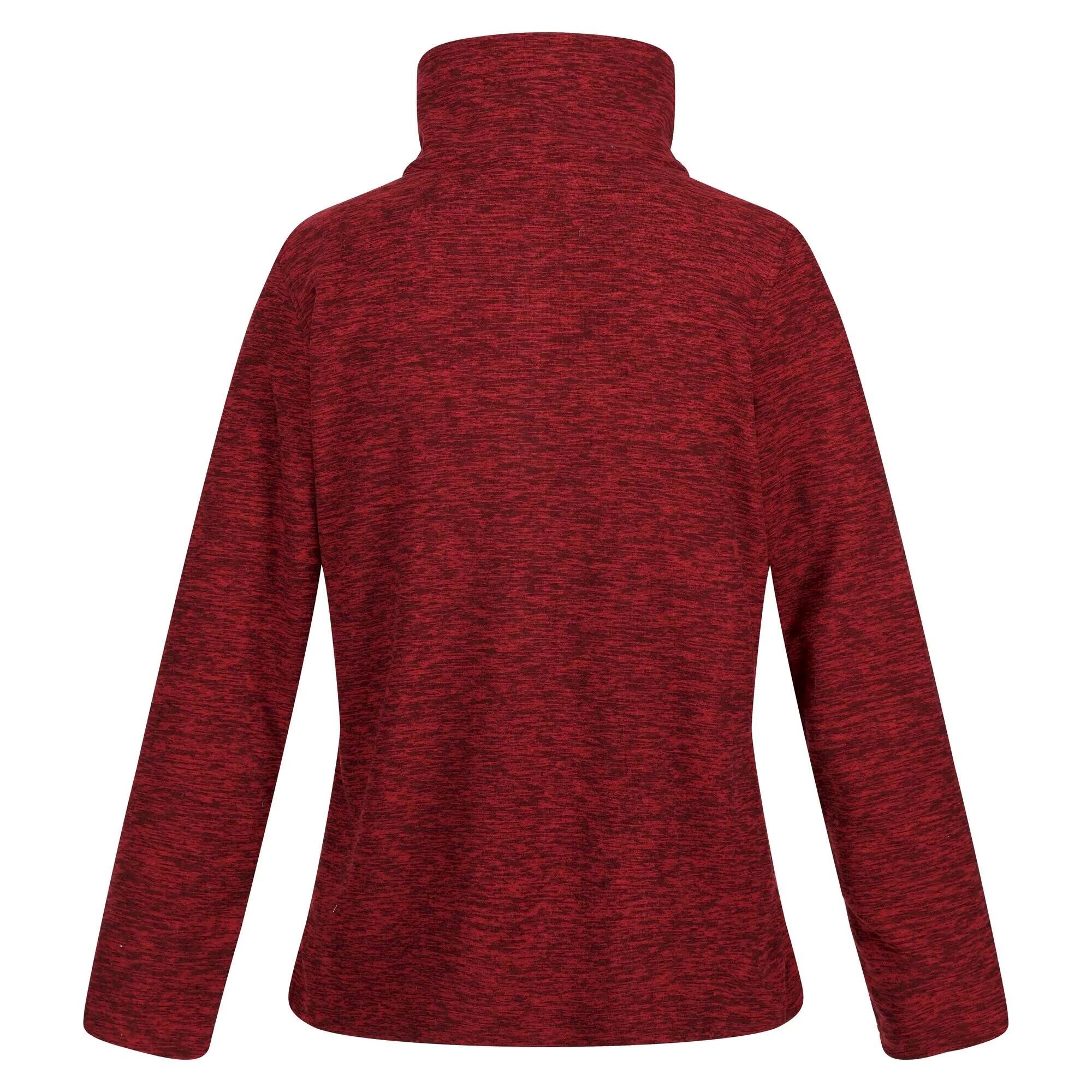 Womens/Ladies Kizmitt Marl Half Zip Fleece Top (Cabernet) 2/5