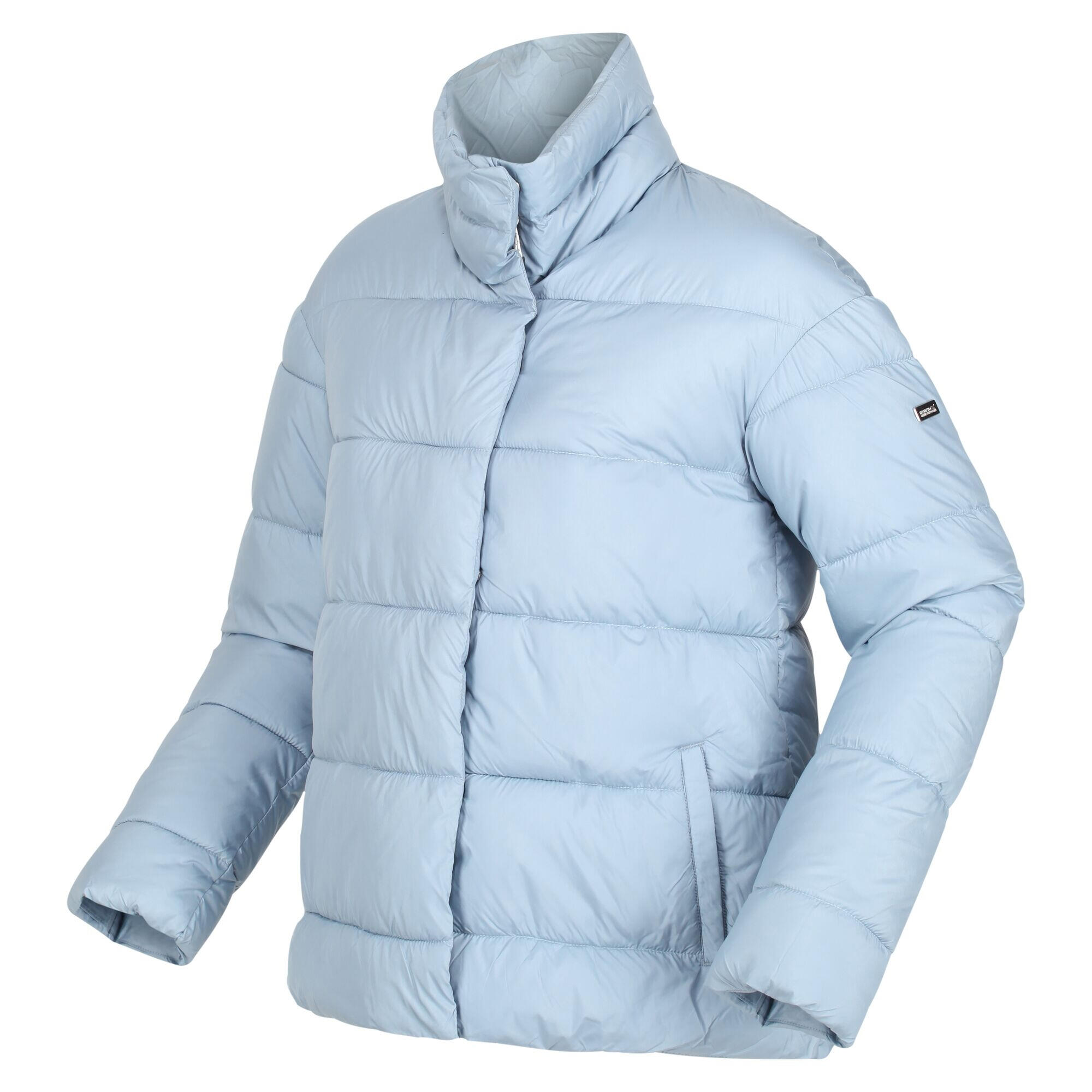 Womens/Ladies Raegan Puffer Jacket (Ice Grey) 3/5