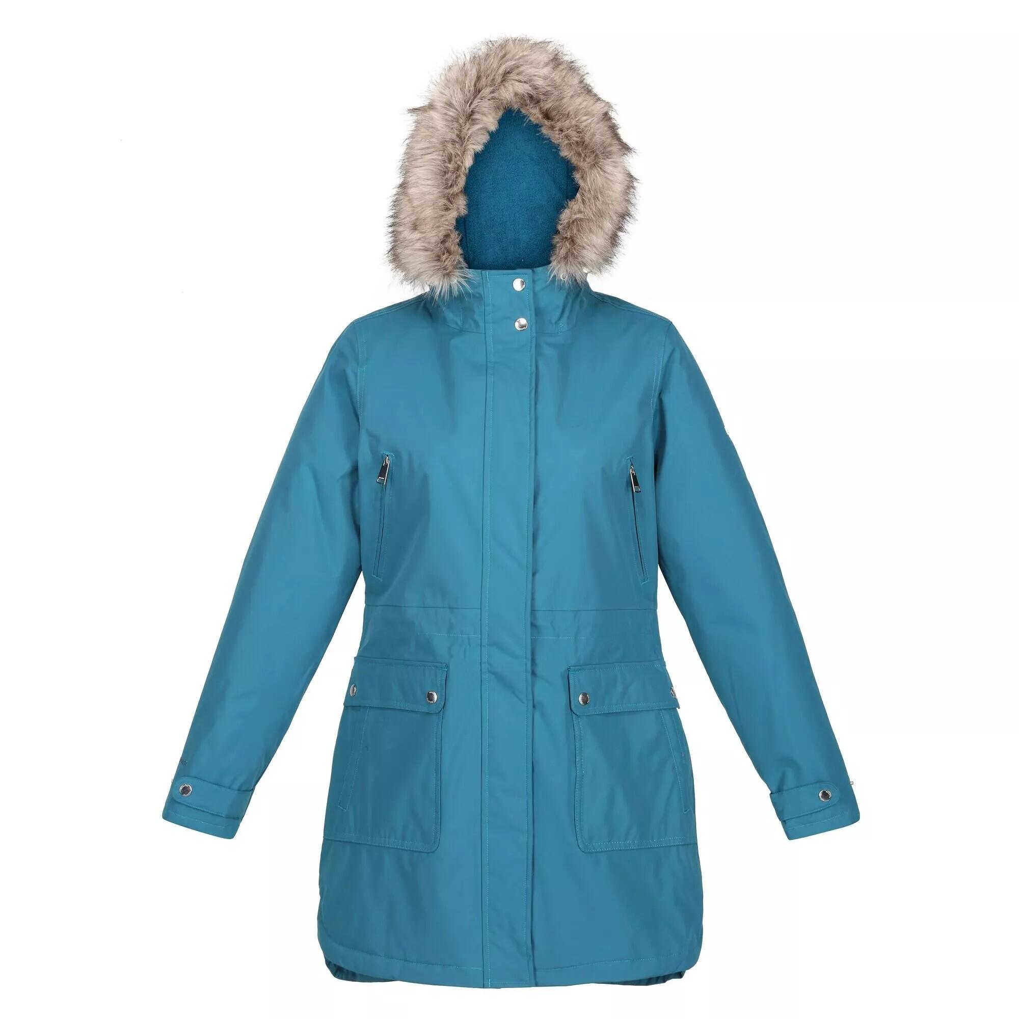 Womens/Ladies Sabinka Faux Fur Trim Parka (Dragonfly) 1/5