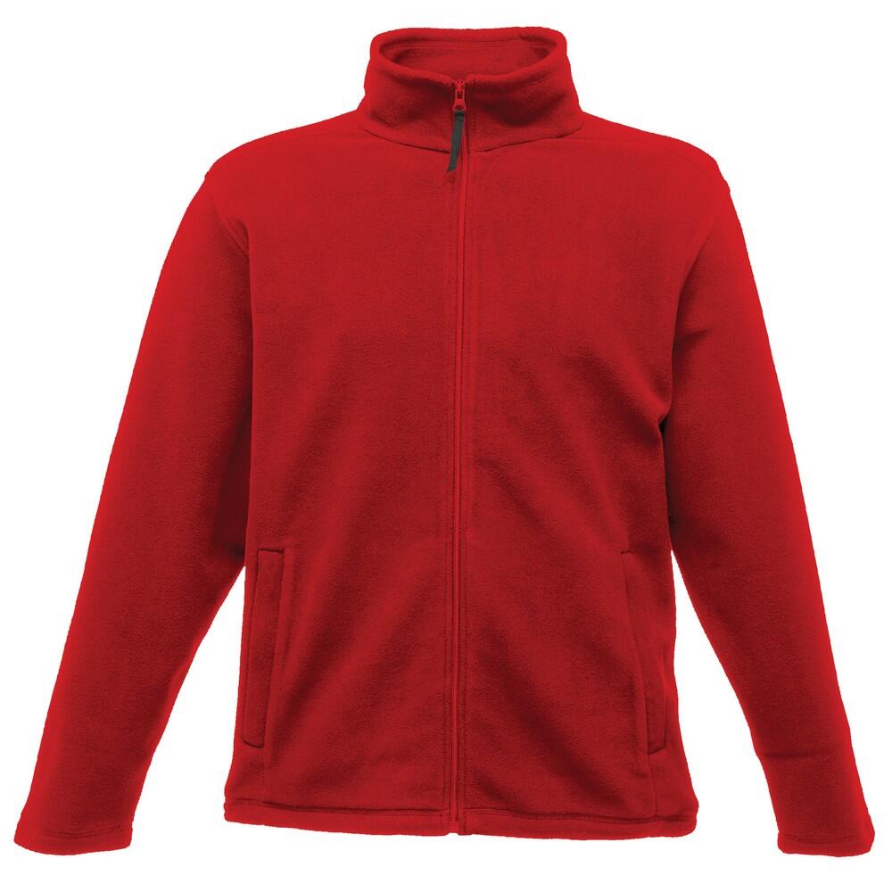 Mens Plain Micro Fleece Full Zip Jacket (Layer Lite) (Classic Red) 1/5