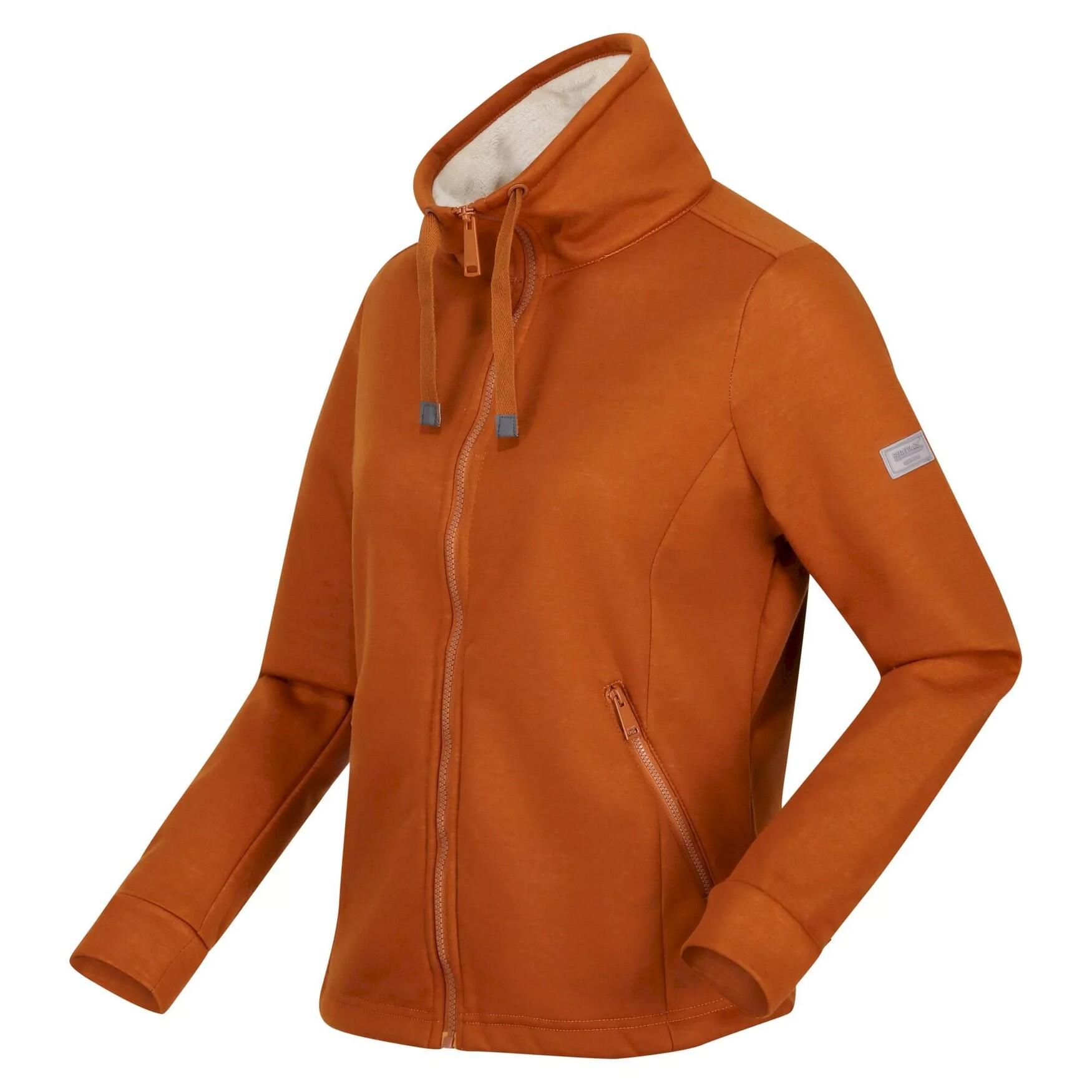 Womens/Ladies Azariah Full Zip Fleece Jacket (Copper Almond/Light Vanilla) 3/5