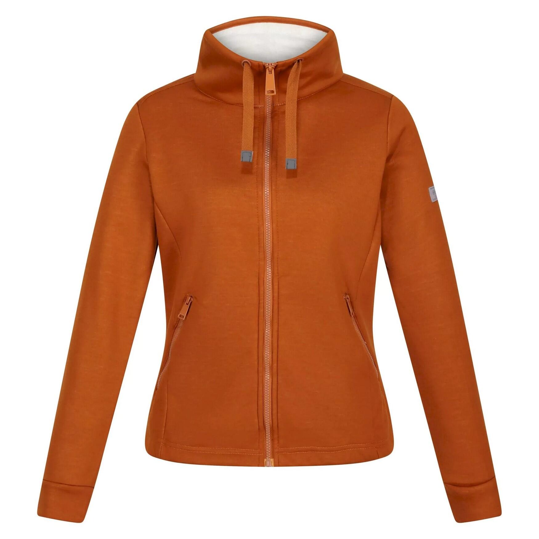 Womens/Ladies Azariah Full Zip Fleece Jacket (Copper Almond/Light Vanilla) 1/5