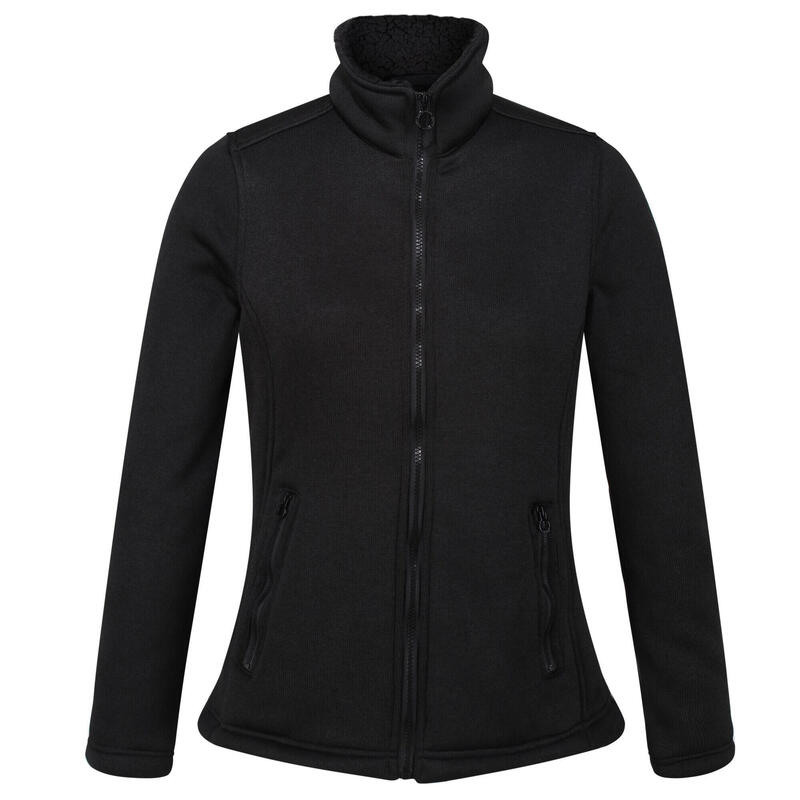 "Razia II" Fleecejacke Durchgehender Reißverschluss für Damen Schwarz