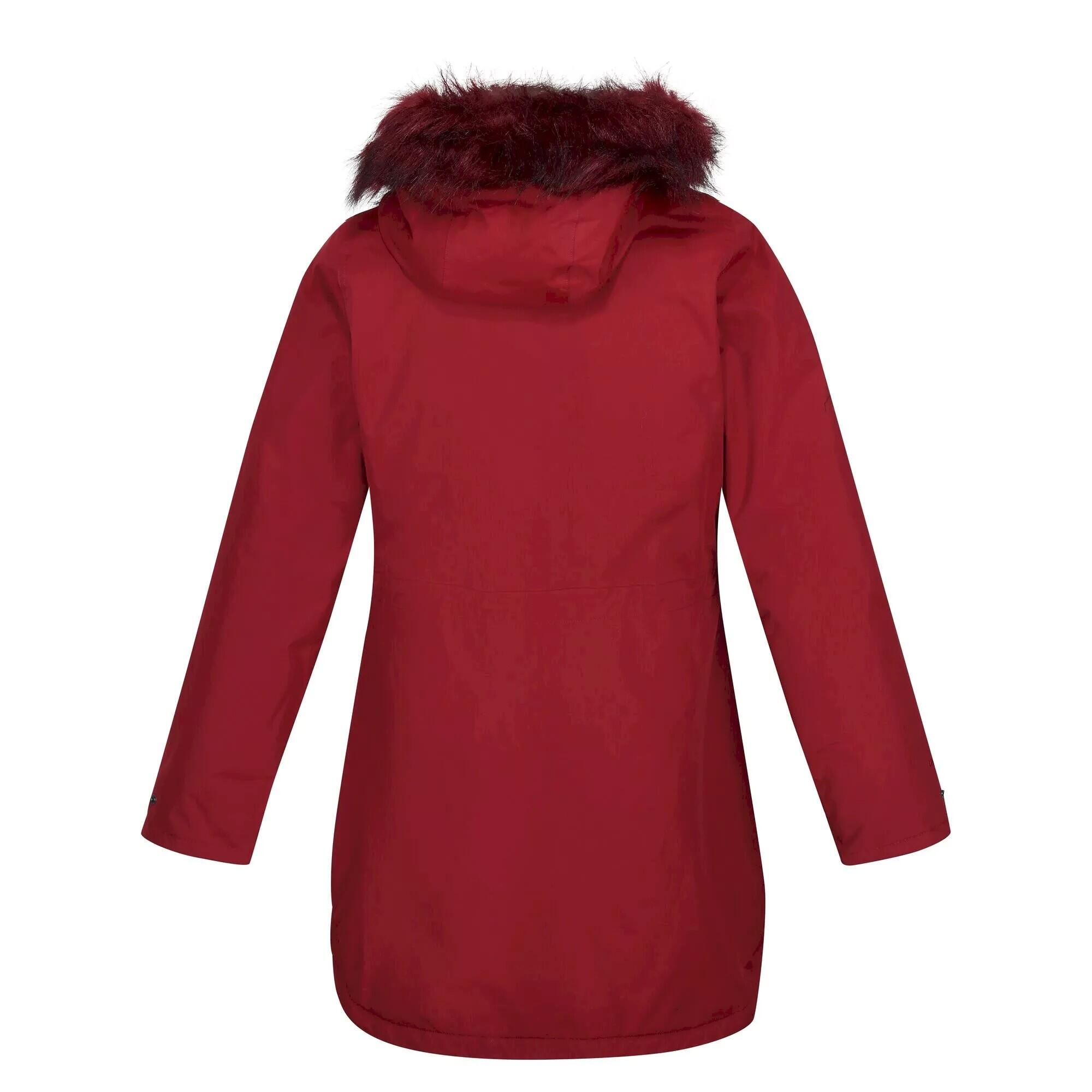 Parka Motif/style Bord Duveteux SABINKA Femme (Bordeaux) 2/5