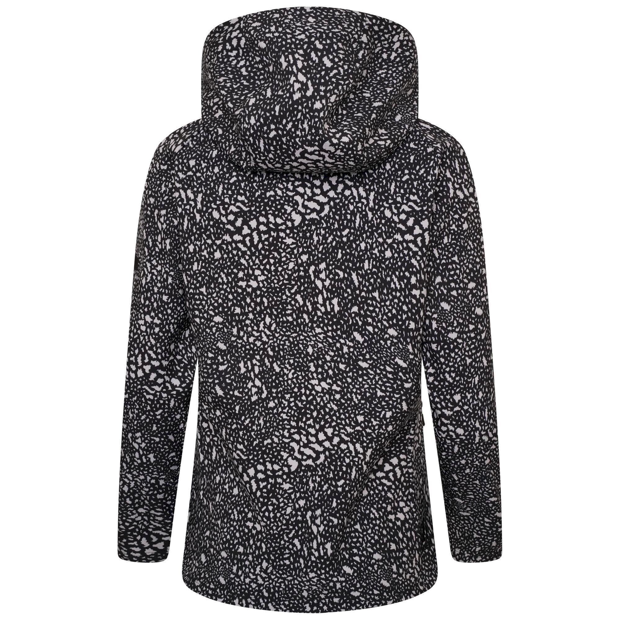Womens/Ladies Far Out Dotted Soft Shell Jacket (Black/White) 2/5