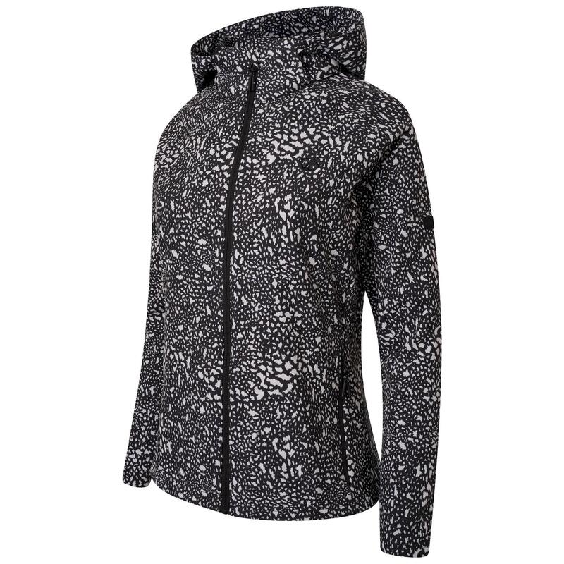 Dames Far Out Gestippeld Soft Shell Jasje (Zwart/Wit)