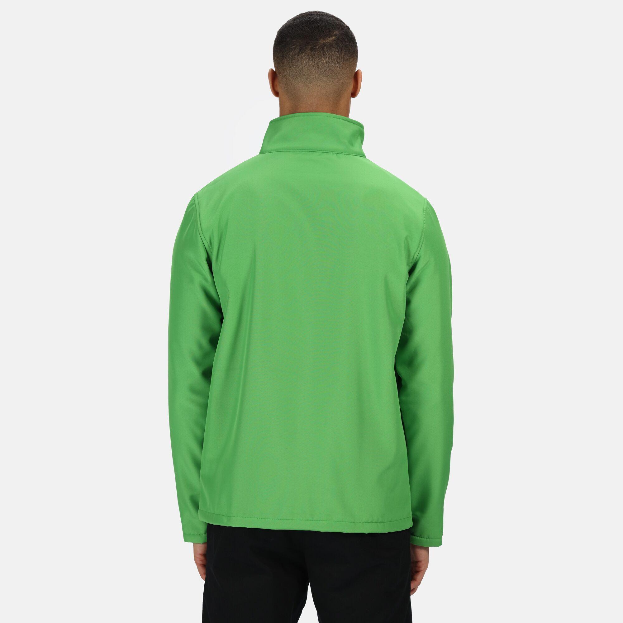 Standout Mens Ablaze Printable Soft Shell Jacket (Extreme Green/Black) 3/5