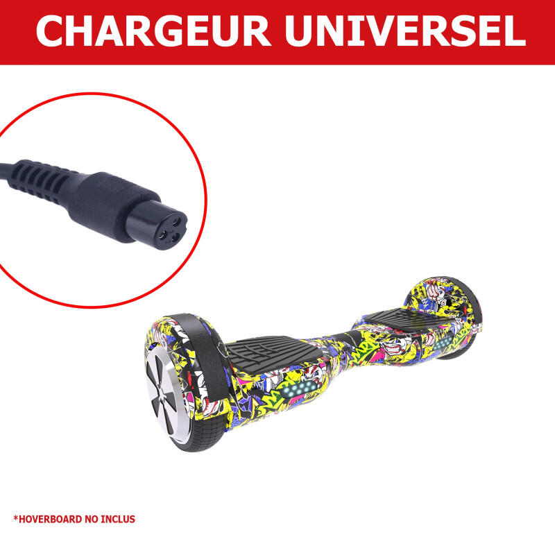 Chargeur Hoverboard 29,4V (3 pins) - Universel