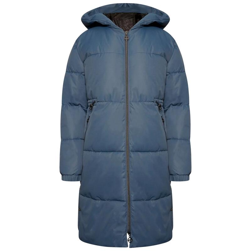 Steppjacke Lang für Damen Grau