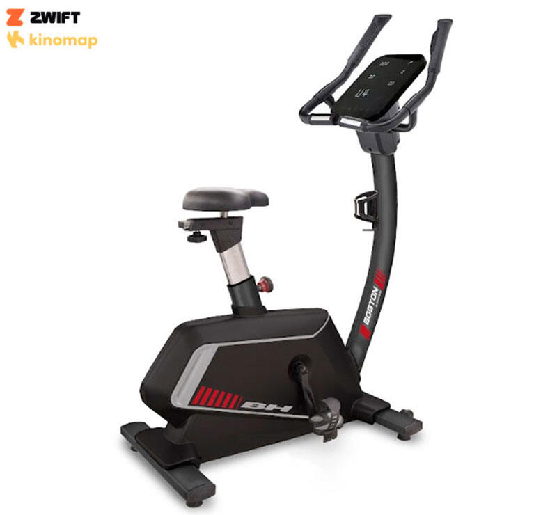 BH FITNESS Bicicleta Estática - Boston - Kinomap y Zwift - Volante 9kg - Peso usuario 150kg