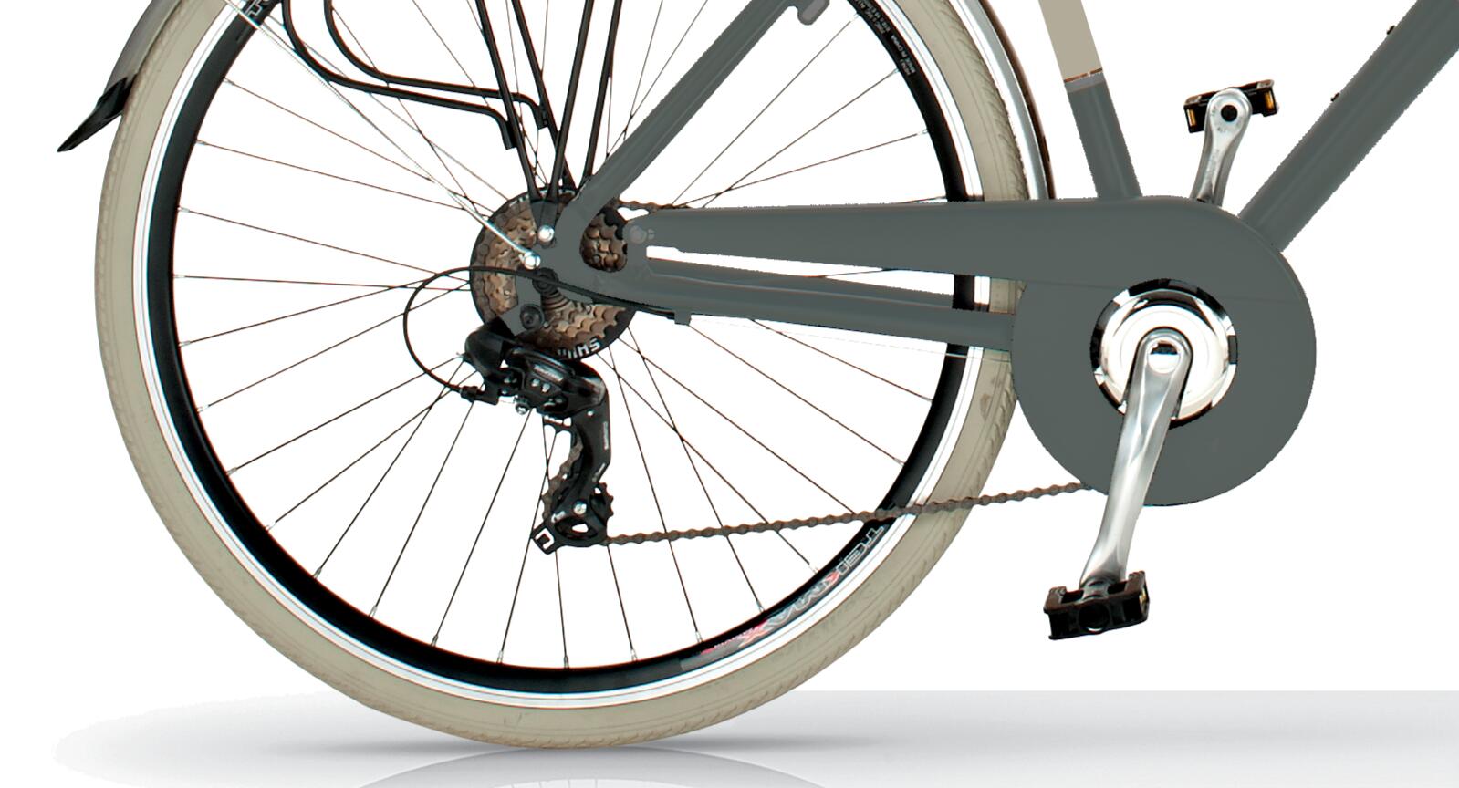 Bicicleta Urbana Airbici Elegance Man 28", 6 Velocidades (50). 3/4