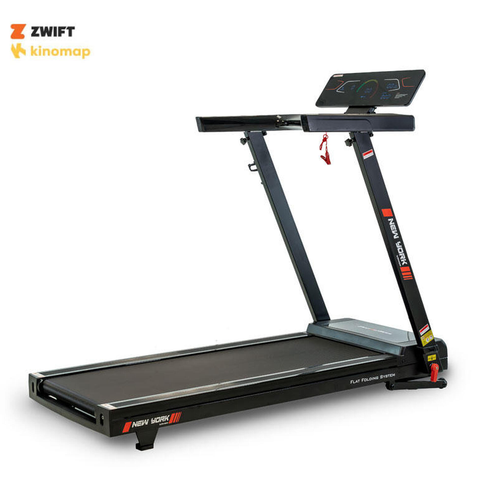 Passadeira de correr - New York - Kinomap e Zwift - 16km/h - 125x45cm - LCD