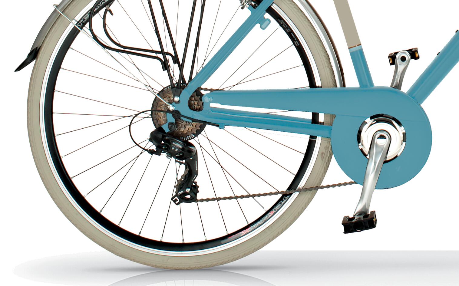 Bicicleta Urbana Airbici Elegance Man 28", 6 Velocidades (50). 3/4