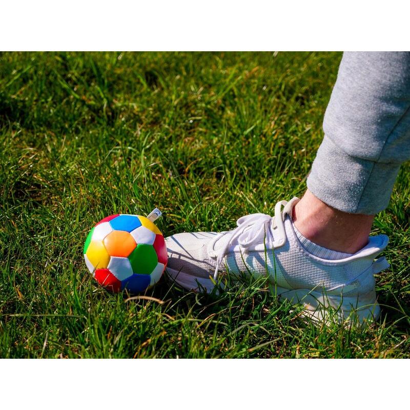 Softball 4er Set für Kinder, Ø 10 cm, buntes Fußballdesign, extra weich