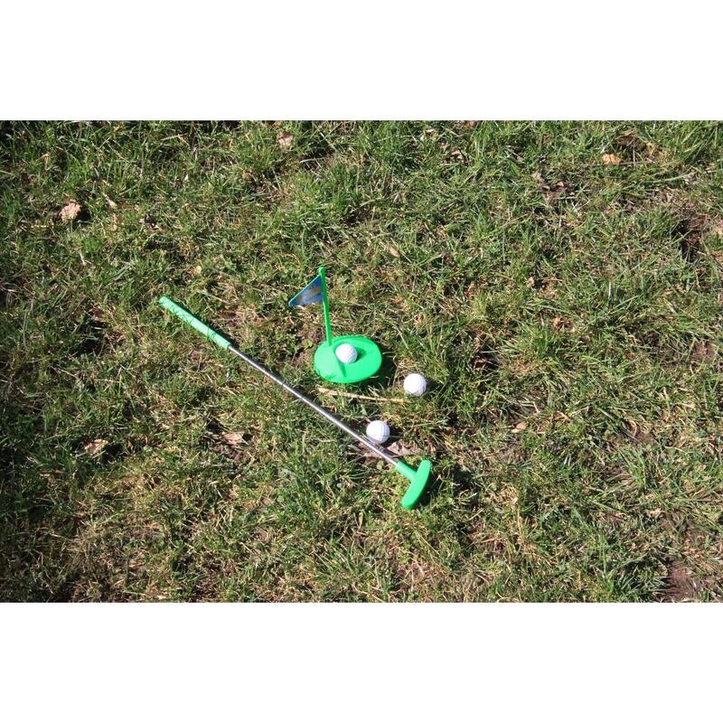 5-teiliges Golf-Spielset für Kinder mit Schläger, Golfloch und 3 Bällen, Grün