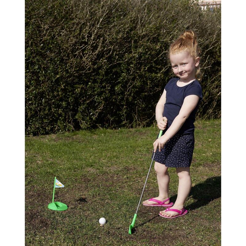 5-teiliges Golf-Spielset für Kinder mit Schläger, Golfloch und 3 Bällen, Grün