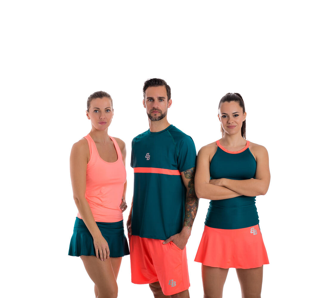 Camiseta bb by belén berbel de pádel y tenis de mujer basica coral light xl 3/3