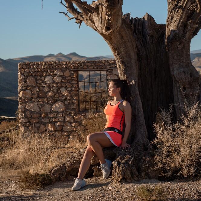 Jupe de paddle et de tennis bb by belén berbel femme pita corail xl 4/5