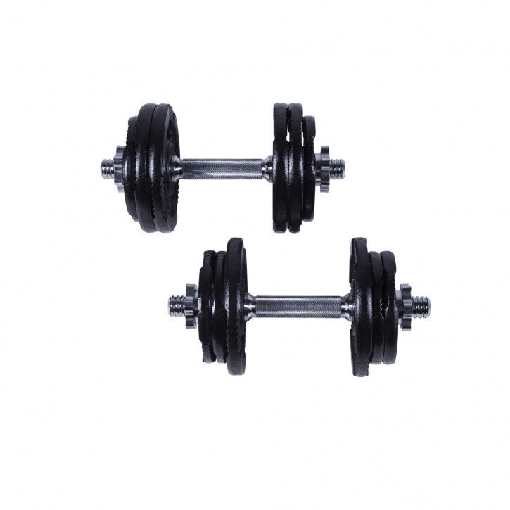 GORILLA SPORTS Gripper short dumbbell set black 27.5 KG