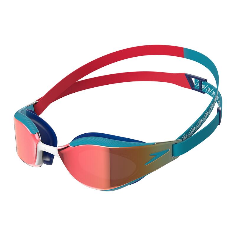 Lunettes de natation enfant Speedo Fastskin Hyper Elite Mirror Rouge/Bleu