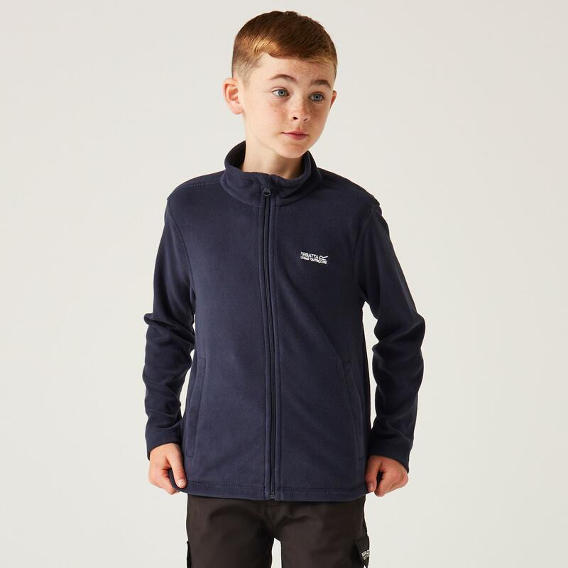 King II Fleece-Wanderjacke für Kinder - Marineblau