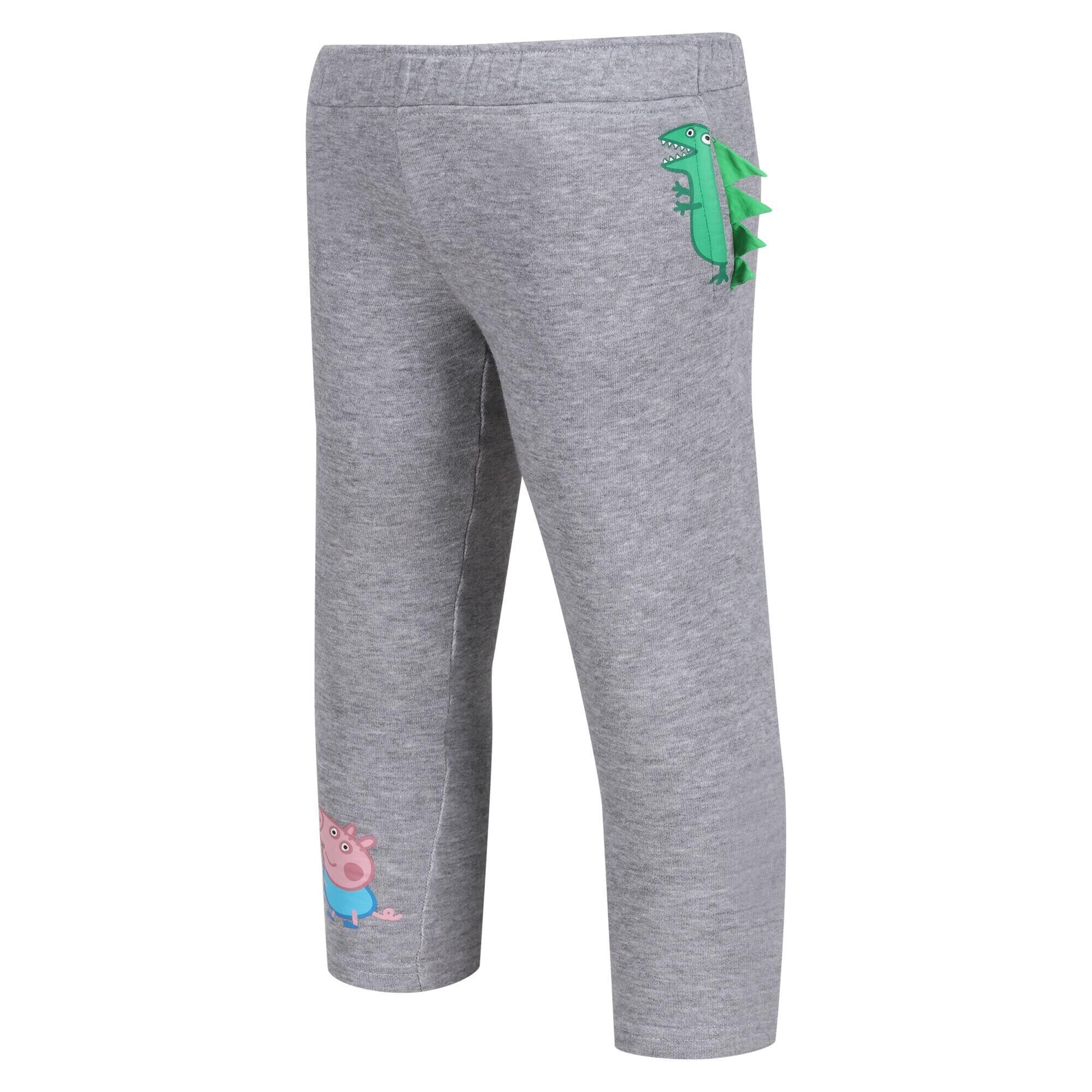 REGATTA Peppa Pig Kids' Hiking Polycotton Joggers - Light Grey