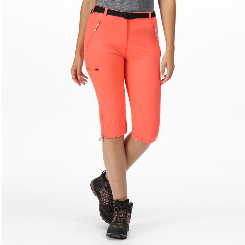 Xert Stretch Capri de marche pour femme - Orange