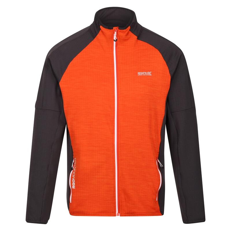 Heren Hepley Full Zip Fleecejack (Roestig oranje)