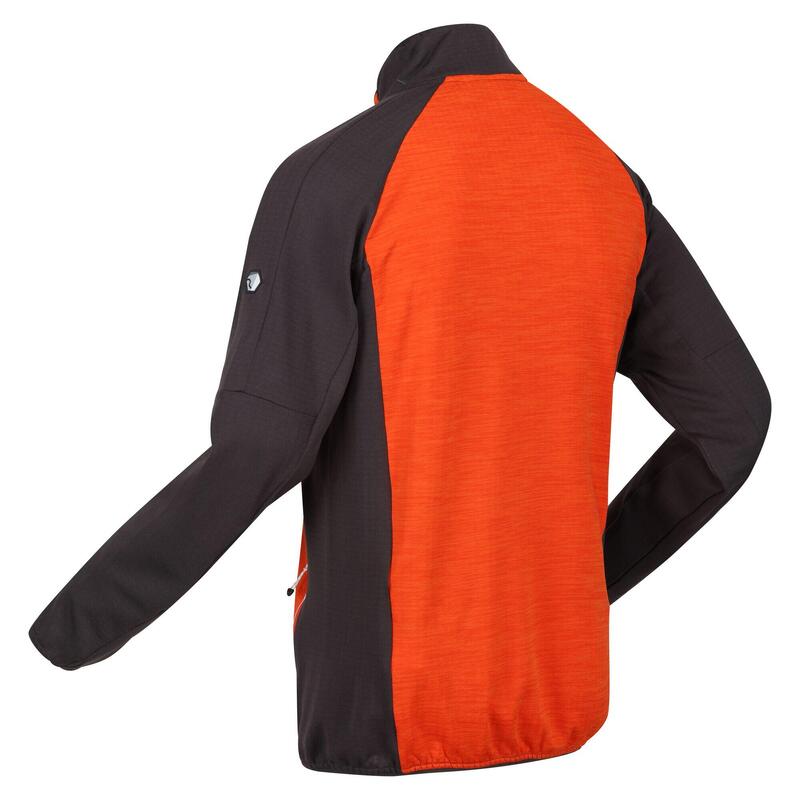 Heren Hepley Full Zip Fleecejack (Roestig oranje)