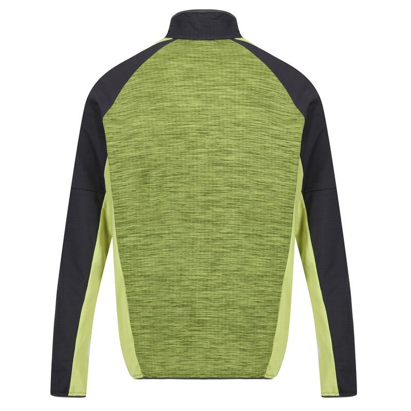 Casaco de lã Fecho de Correr Hepley Homem Verde Algas/Selo Cinzento