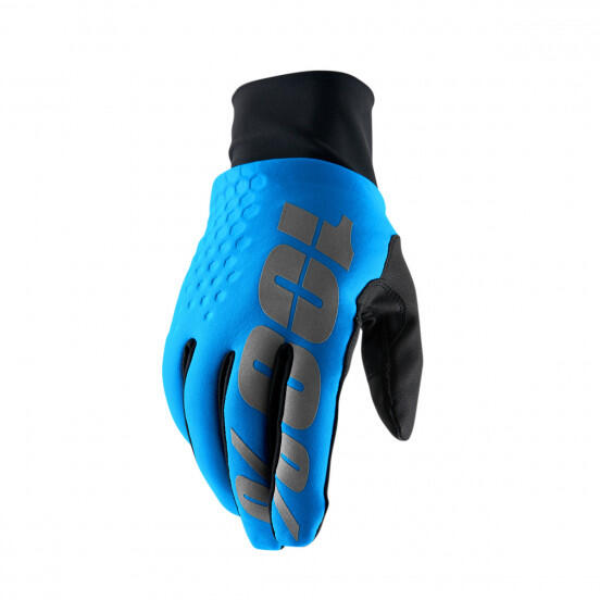 100% 100% Hydromatic Brisker Glove – Blue - MTB Cycling Cold Weather Glove