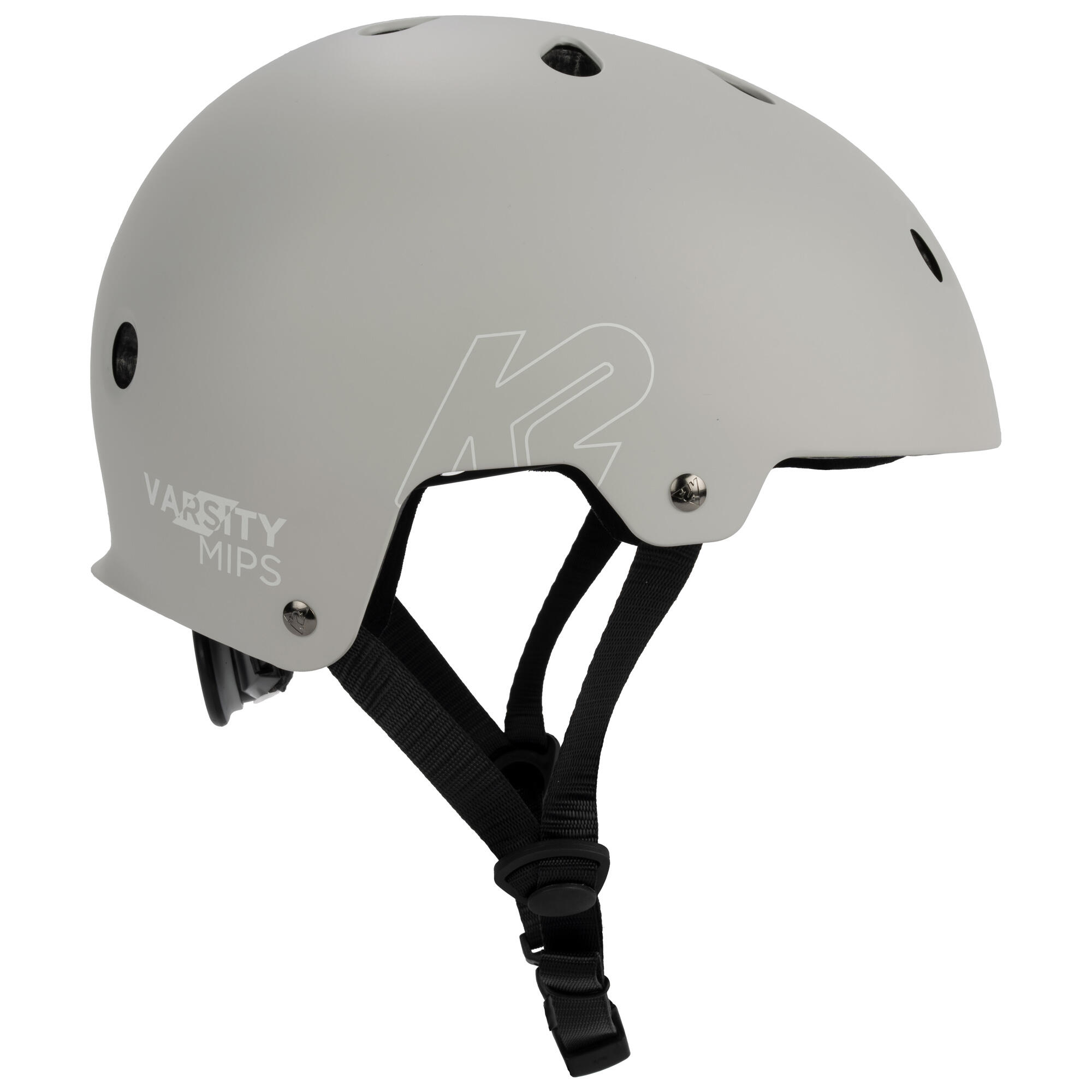K2 - K2 Varsity Mips Casque Roller - S - Gris - Casque - Blanc - Decathlon
