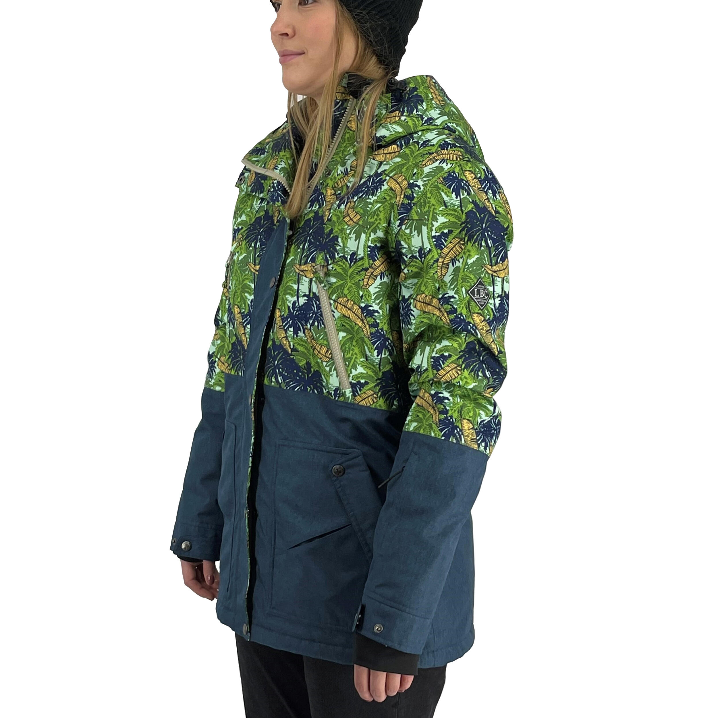 Ski-/Snowboardjacke Damen - NATION dunkelblau banana 2/4