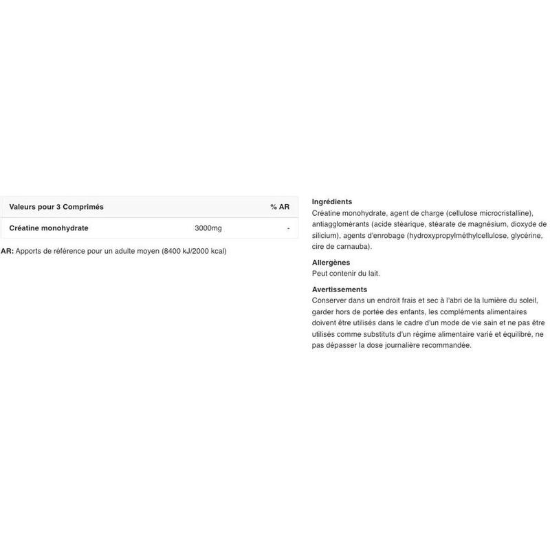 Creatine Monohydrate - 250 Comprimés