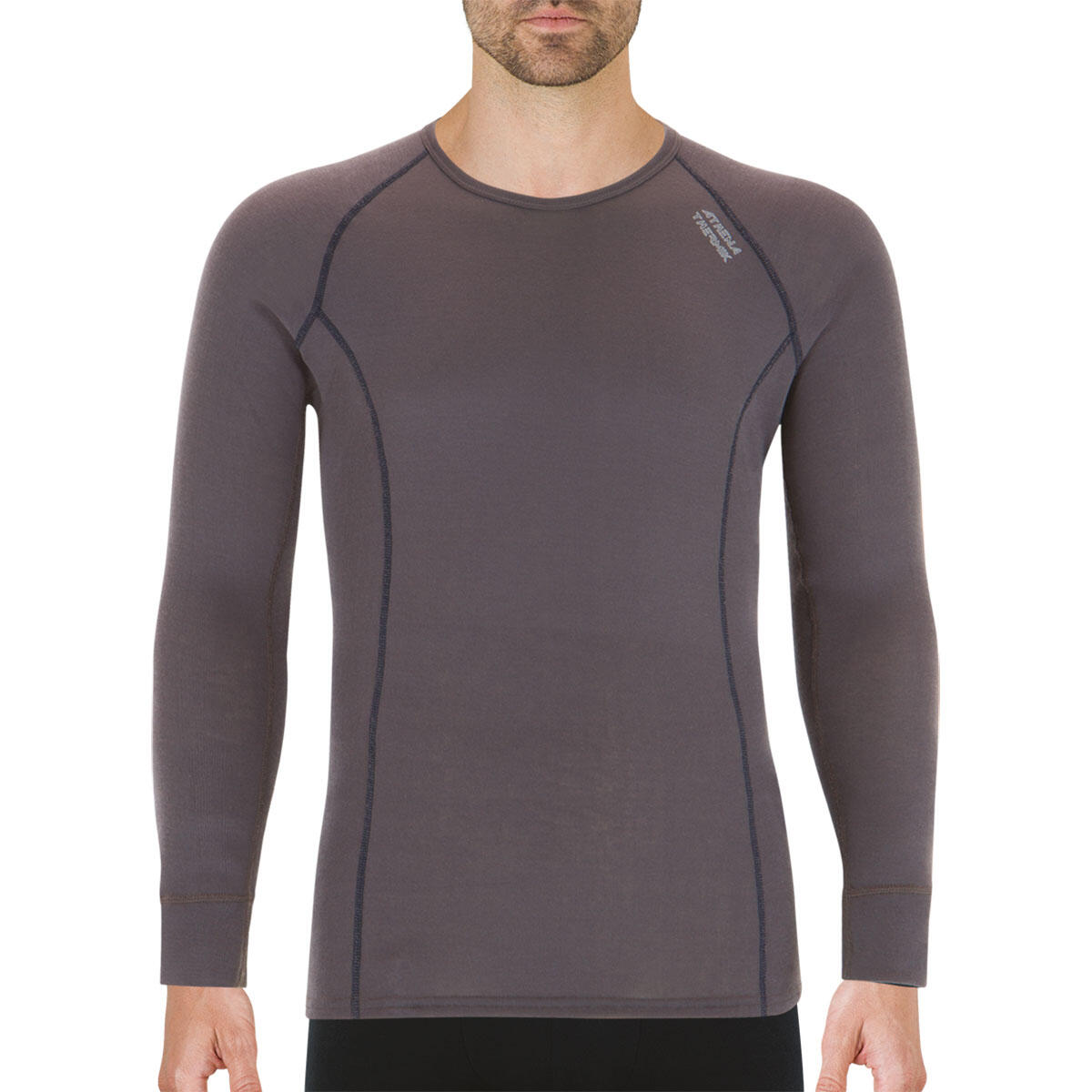 Athena - Tee-shirt Manches Courtes Femme Ligne Chaude - Sous Pull - Gris - 48 Xl - Decathlon