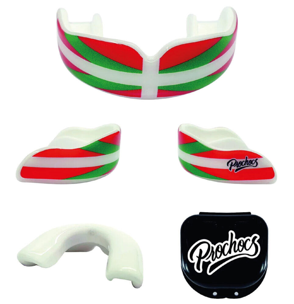 Protetor Bucal Para Adultos Prochocs Com Bandeira Basca 2/5