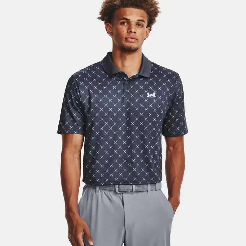 Under Armour Perf 3.0 Printed Polo DOWNPOUR GRAY